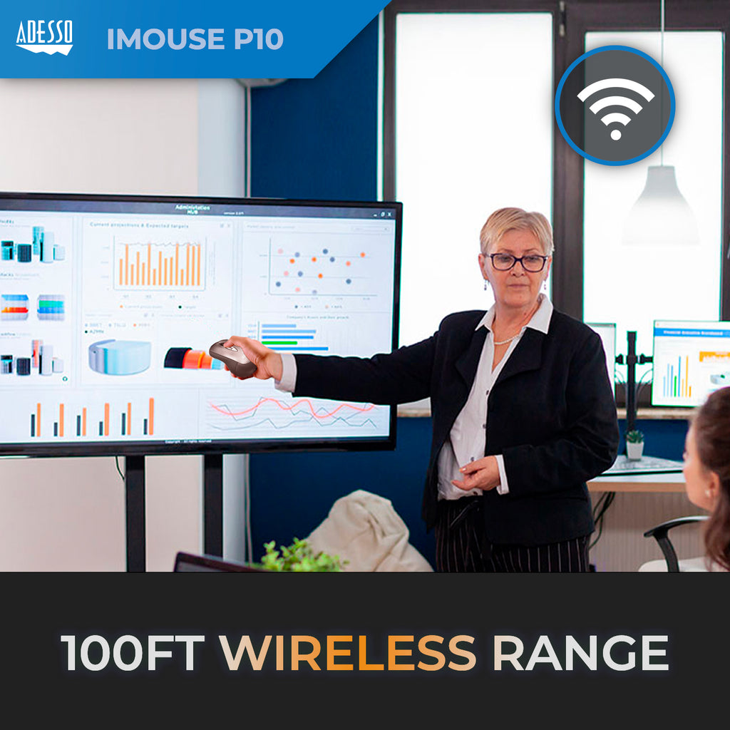 Adesso iMouse P10 Air Mouse Mobile Wireless Presentation Mouse