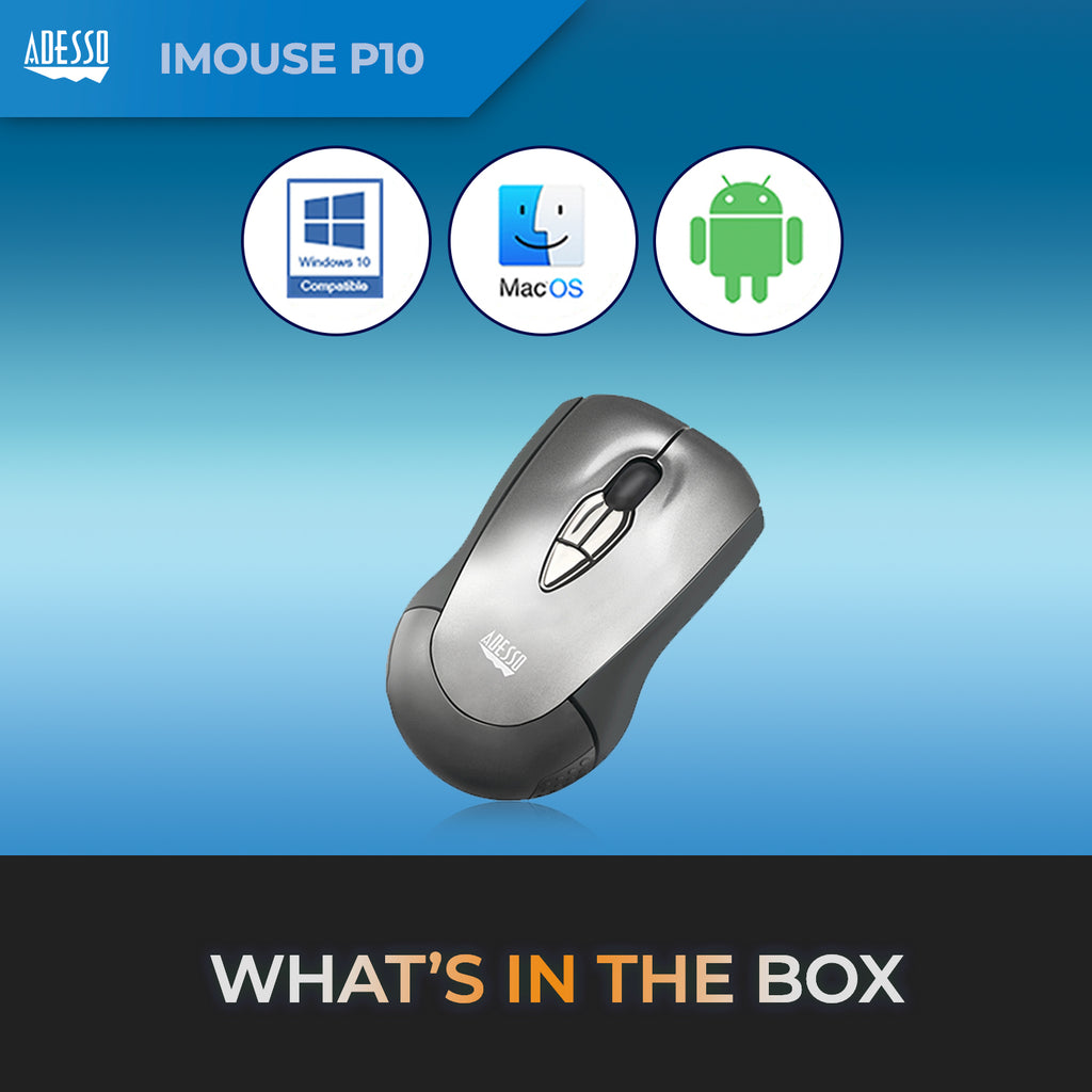 Adesso iMouse P10 Air Mouse Mobile Wireless Presentation Mouse