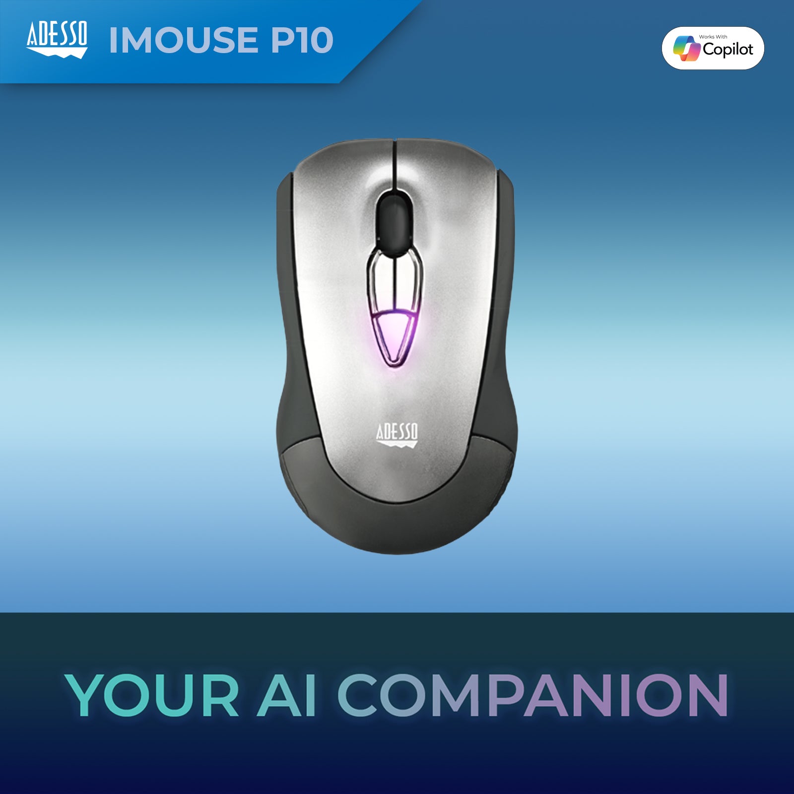 Adesso iMouse P10 Air Mouse Mobile Wireless Presentation Mouse