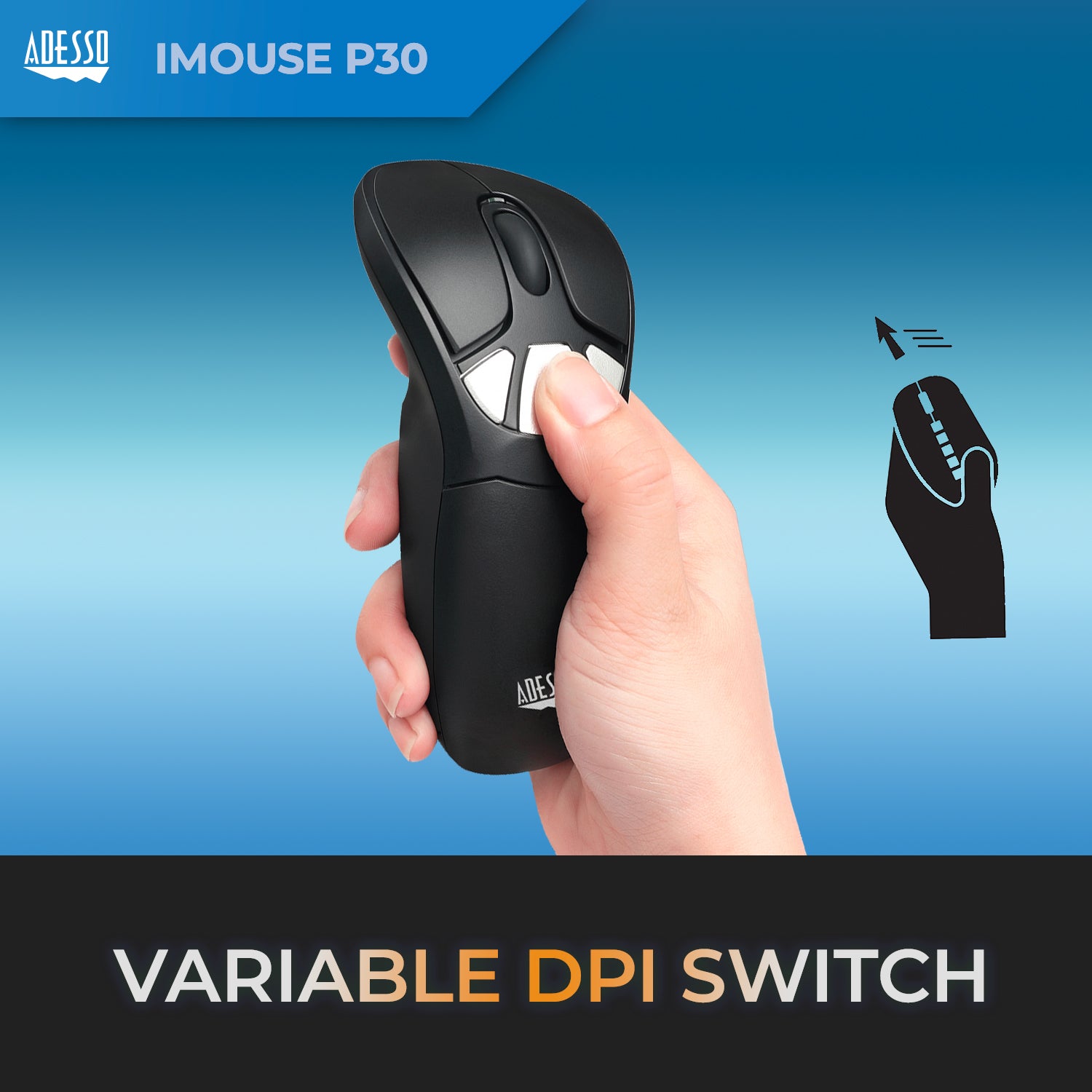 Adesso iMouse P30 Air Mouse Go Plus Wireless Presentation Mouse