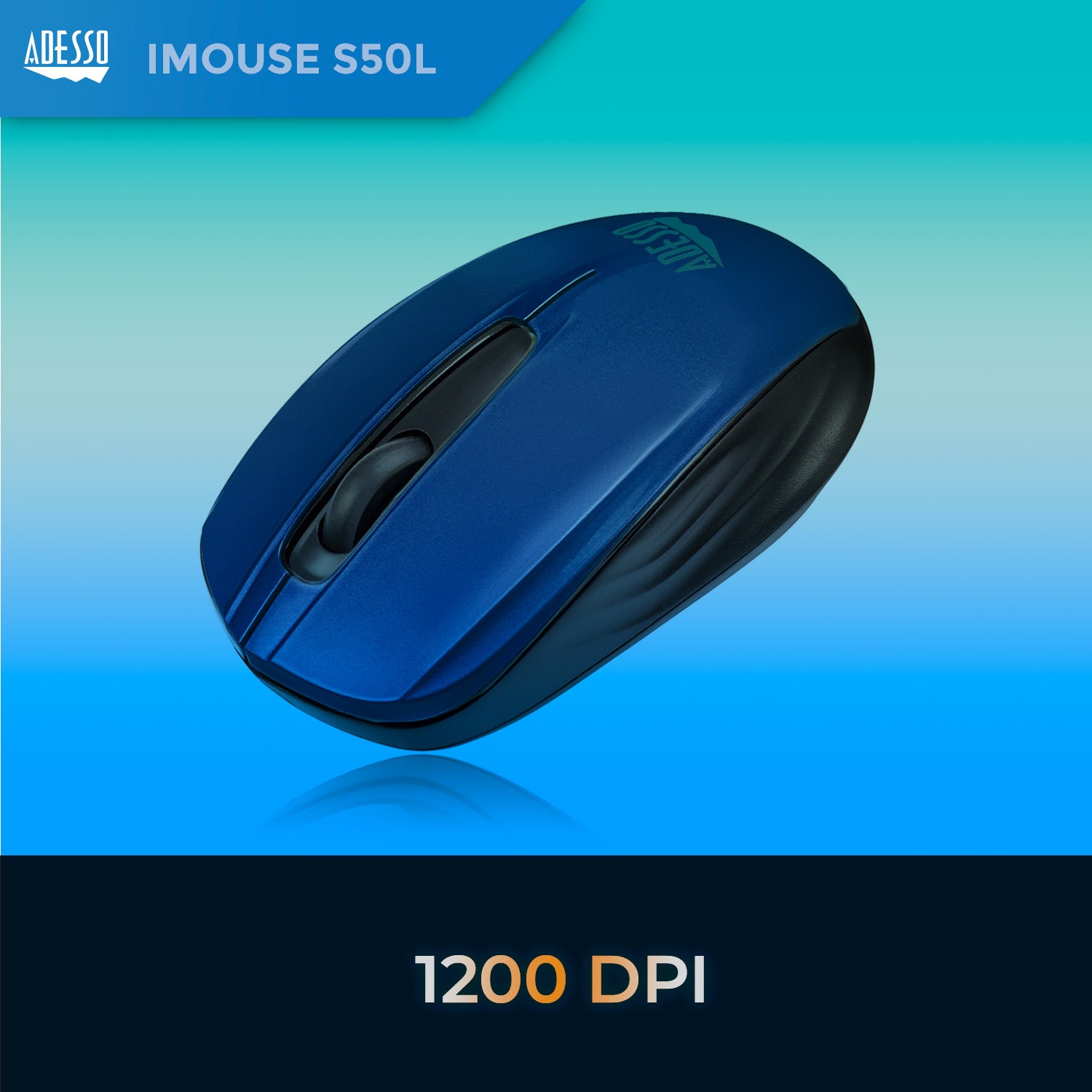 Adesso iMouse S50L Wireless Mini Mouse (Blue)