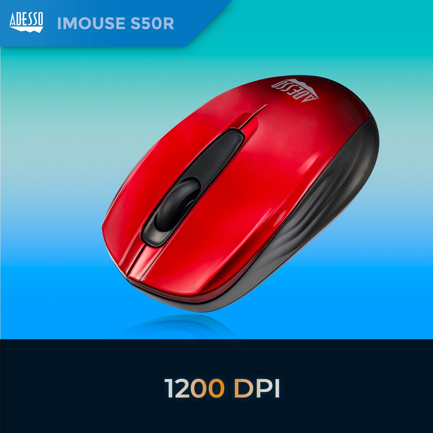 Adesso iMouse S50R Wireless Mini Mouse - Red