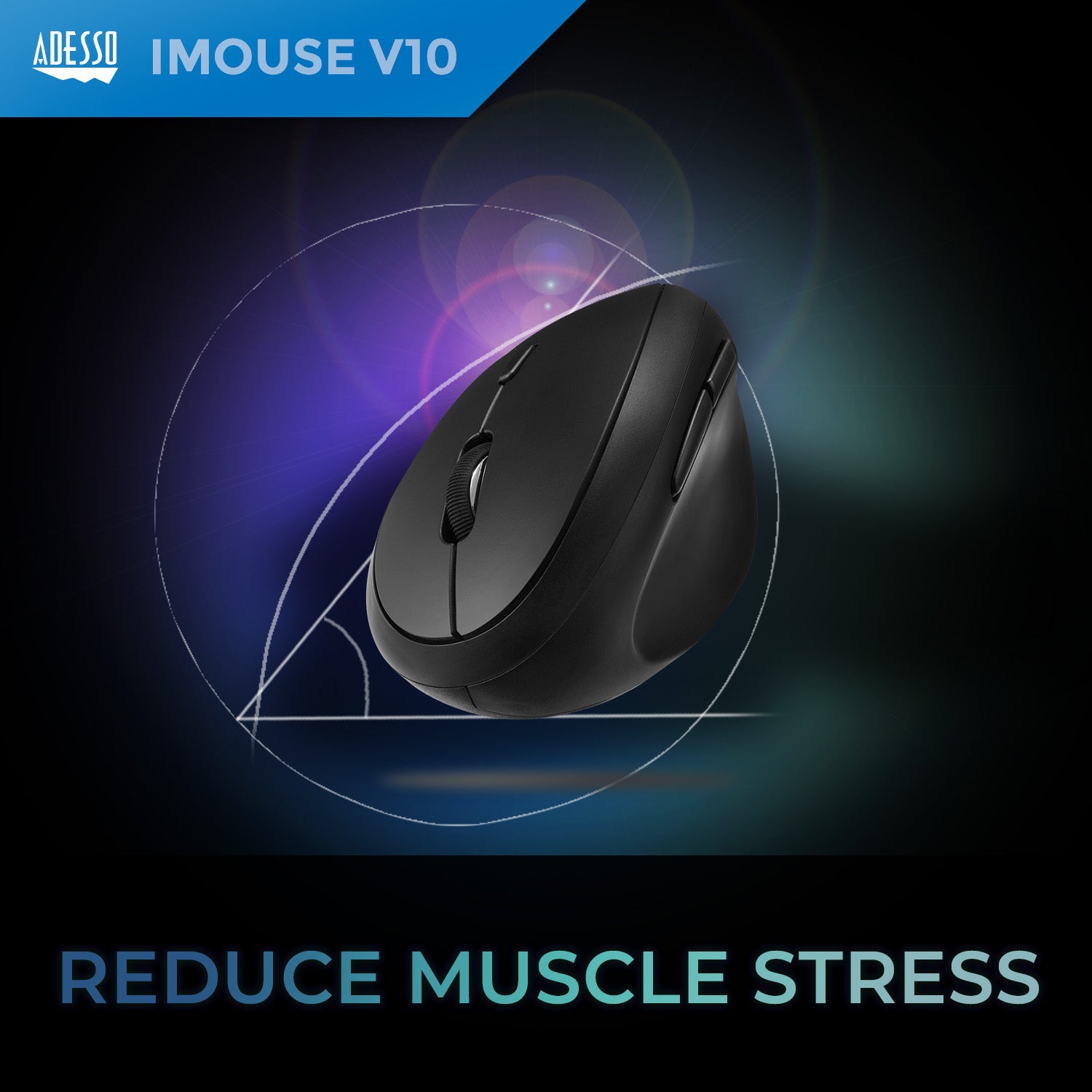Adesso iMouse V10 Wireless Ergonomic Vertical Mini Mouse