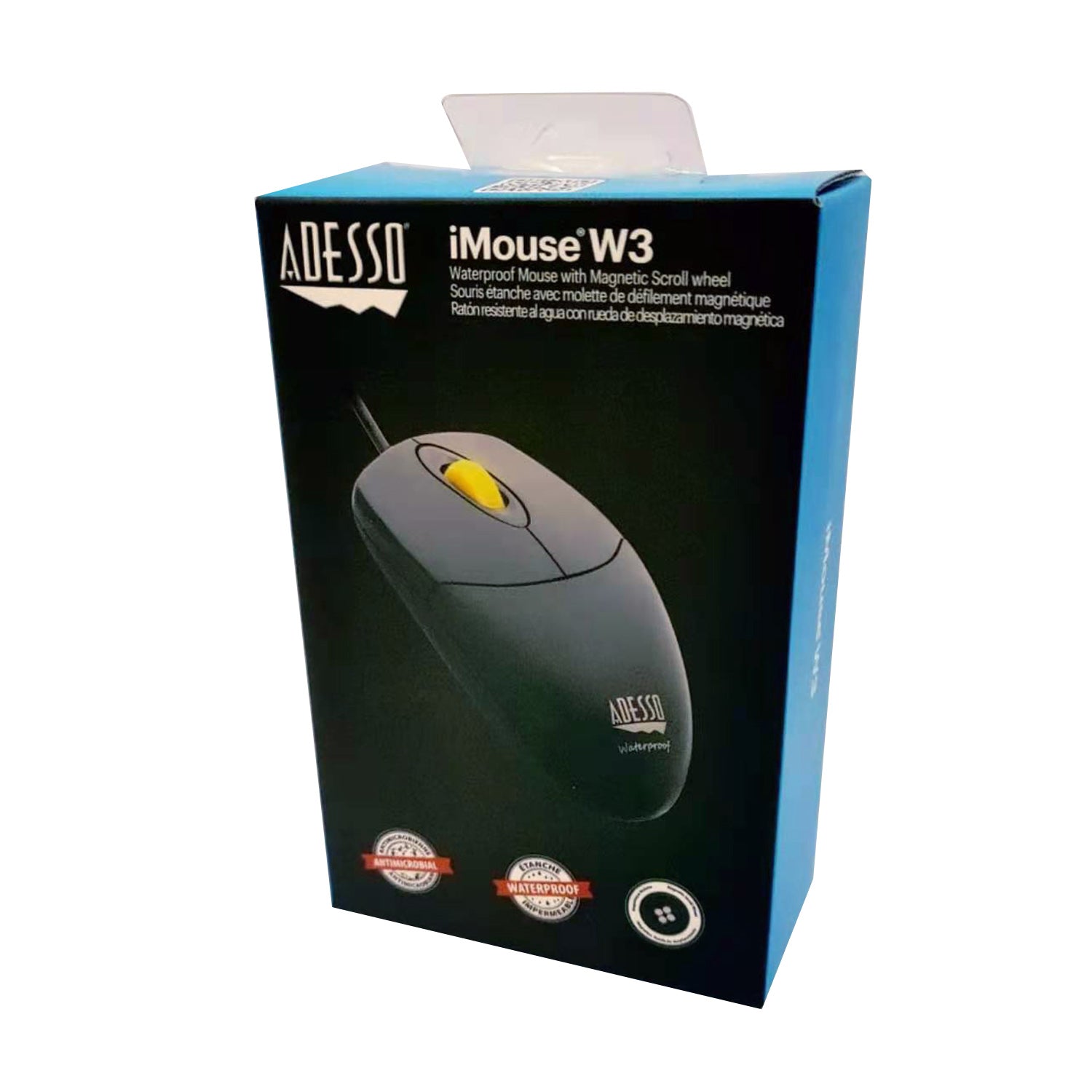 Adesso iMouse W3 Waterproof Antimicrobial USB Mouse (IP67)