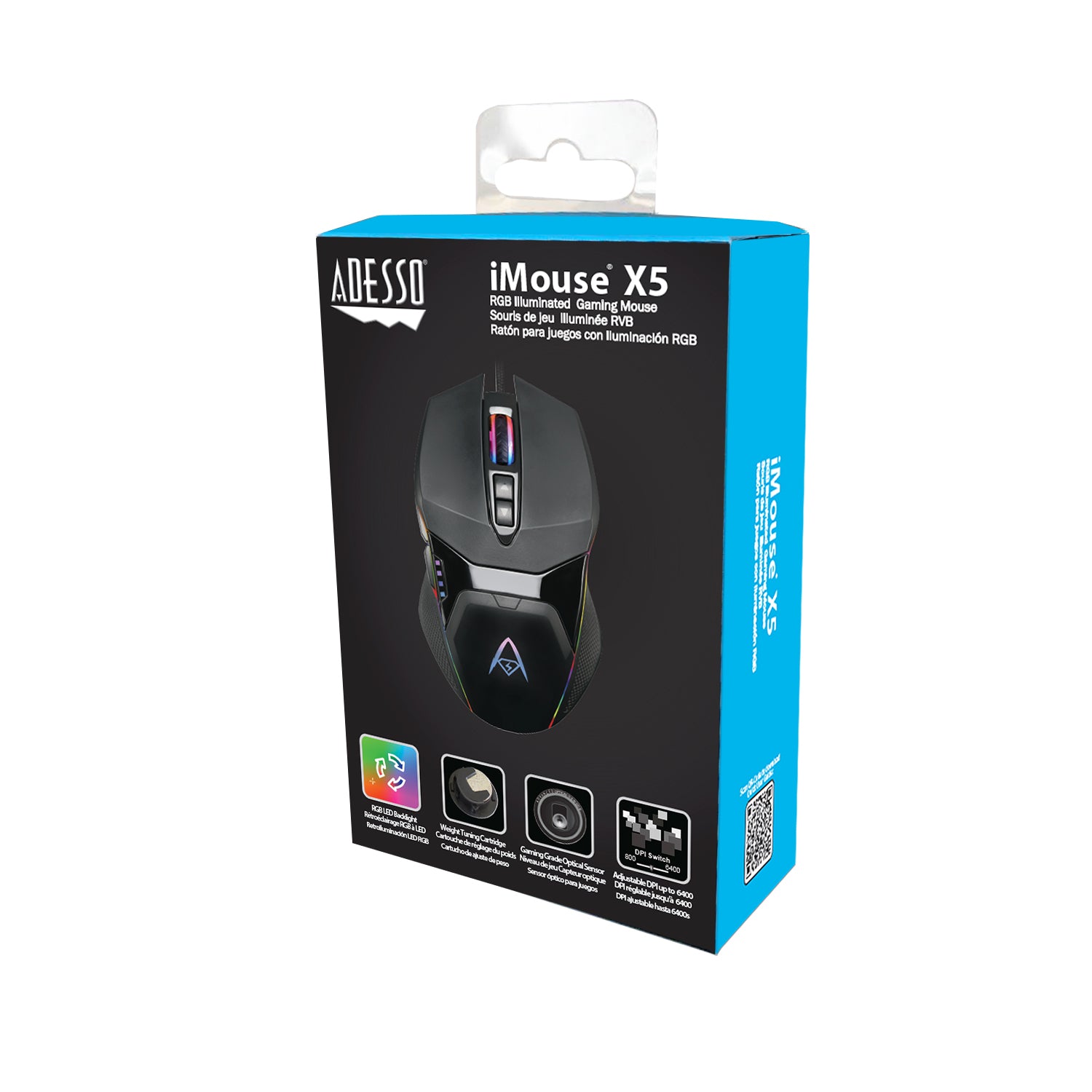 Adesso iMouse X5 RGB Illuminated Gaming Mouse