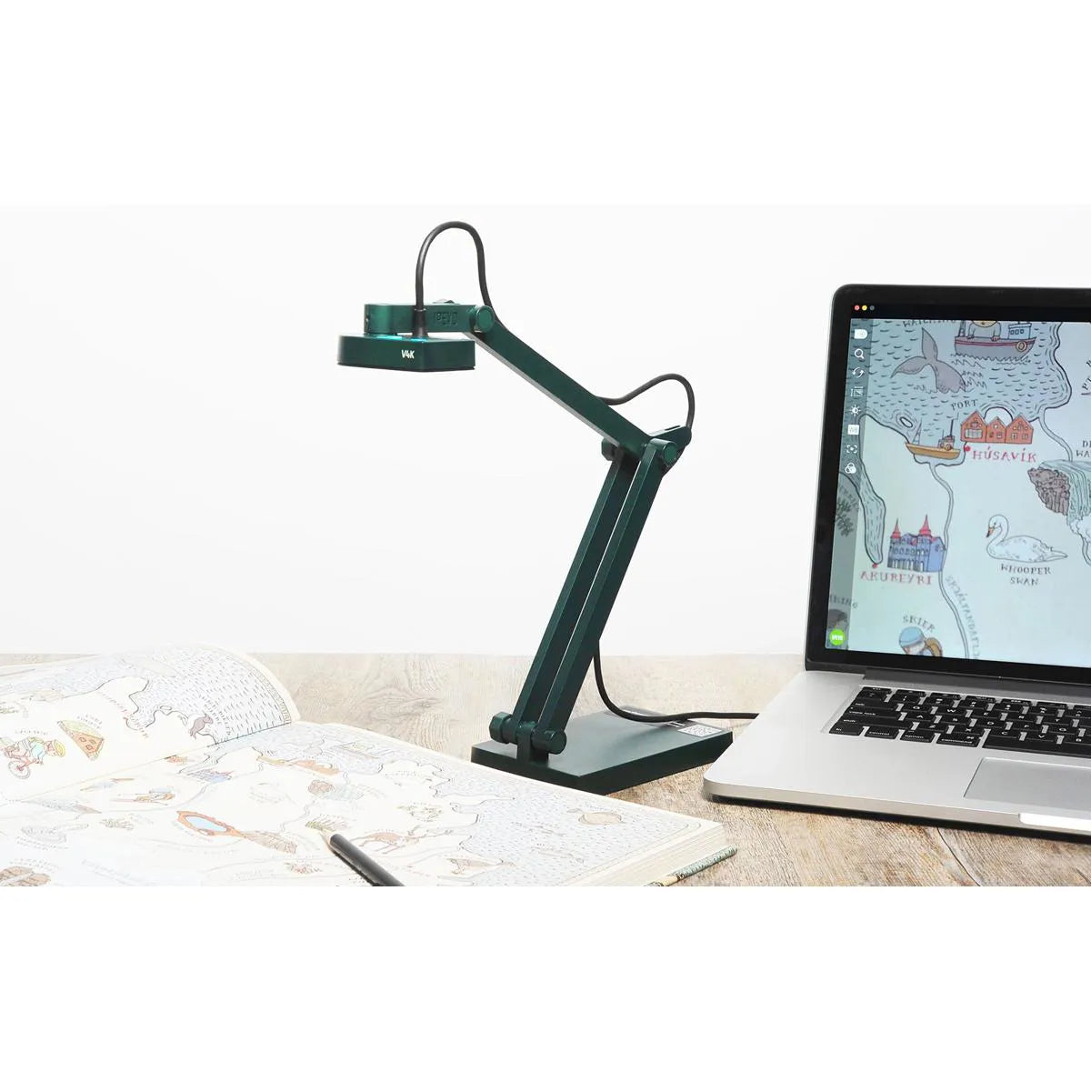 IPEVO V4K Ultra HD USB Document Camera - Green